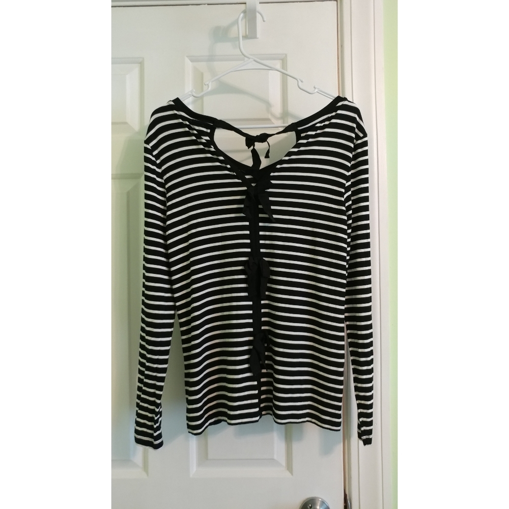 Cupio Striped Top With Bows